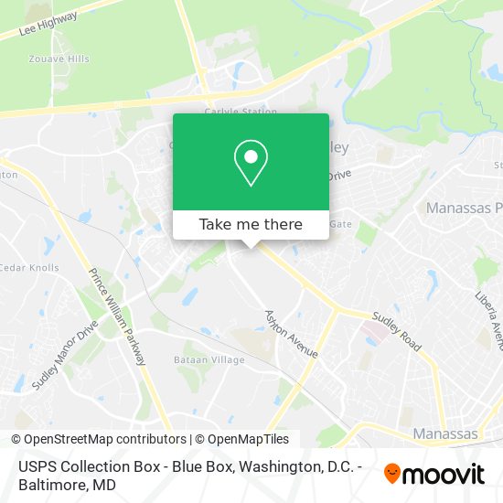 USPS Collection Box - Blue Box map