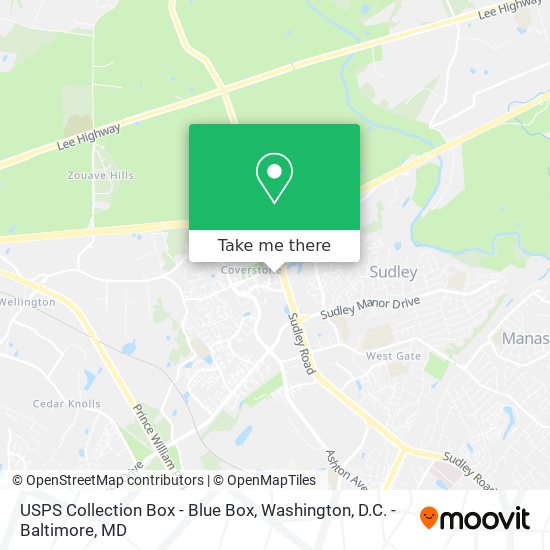 USPS Collection Box - Blue Box map