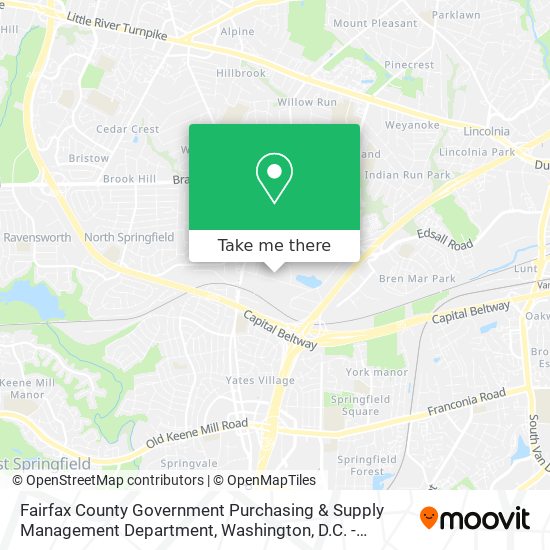 Fairfax County Government Purchasing & Supply Management Department map