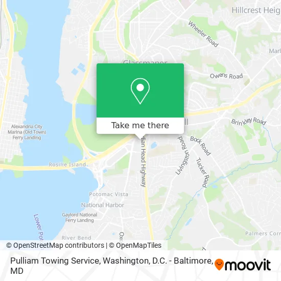 Pulliam Towing Service map