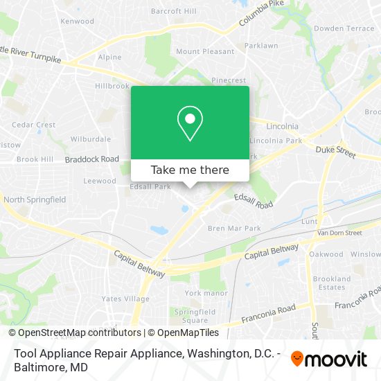 Mapa de Tool Appliance Repair Appliance