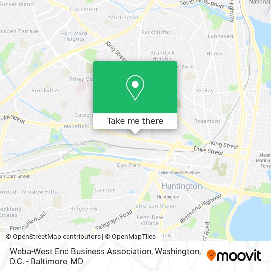 Mapa de Weba-West End Business Association