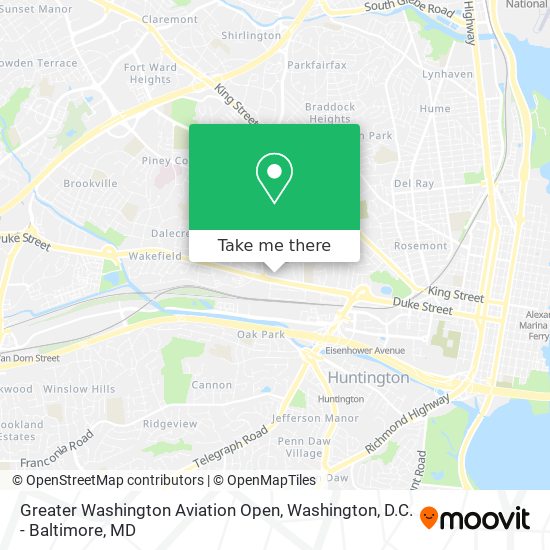 Greater Washington Aviation Open map