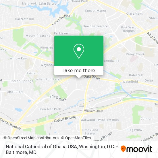 Mapa de National Cathedral of Ghana USA