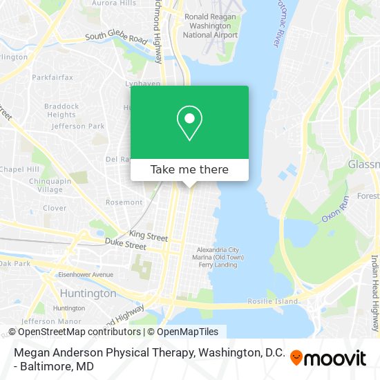 Mapa de Megan Anderson Physical Therapy