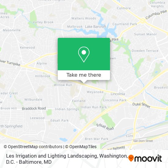 Les Irrigation and Lighting Landscaping map