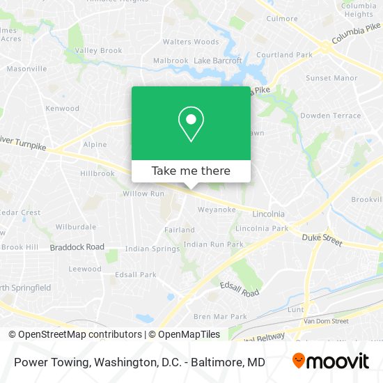 Power Towing map