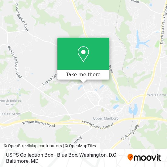 Mapa de USPS Collection Box - Blue Box