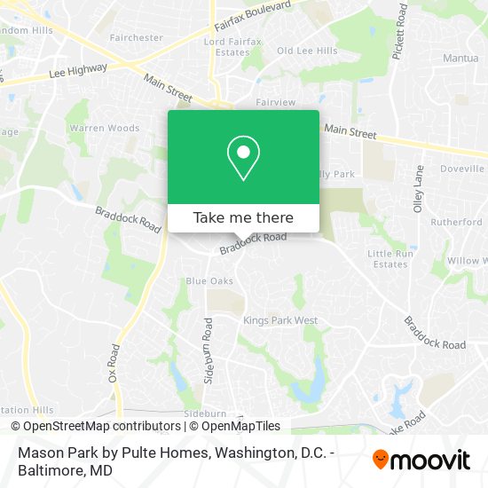 Mason Park by Pulte Homes map