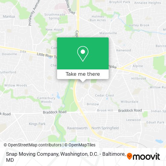 Mapa de Snap Moving Company