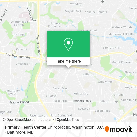 Primary Health Center Chiropractic map