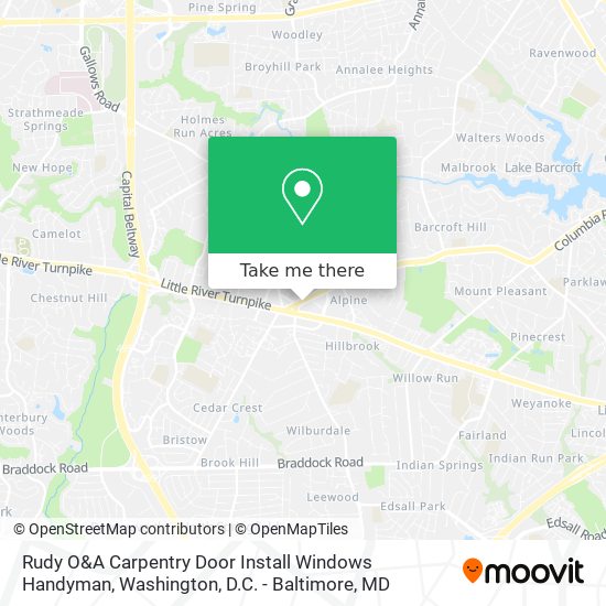 Rudy O&A Carpentry Door Install Windows Handyman map