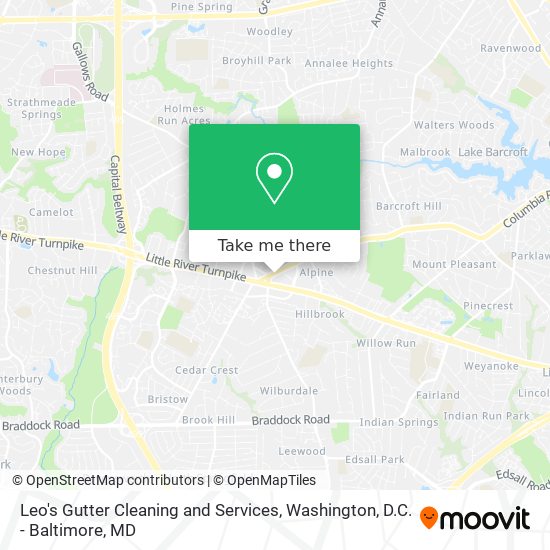 Leo's Gutter Cleaning and Services map