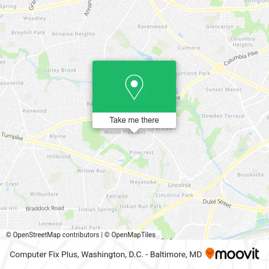 Computer Fix Plus map