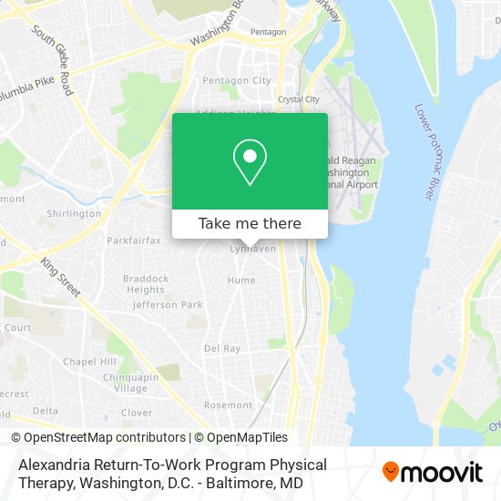 Mapa de Alexandria Return-To-Work Program Physical Therapy