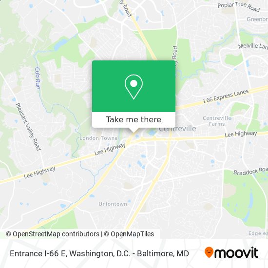 Entrance I-66 E map