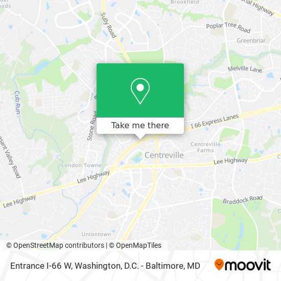 Mapa de Entrance I-66 W