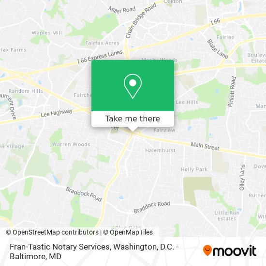 Fran-Tastic Notary Services map