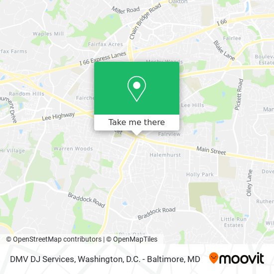 Mapa de DMV DJ Services