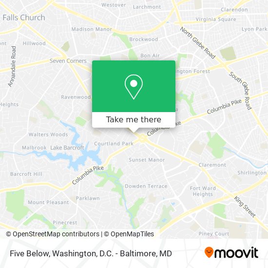 Five Below map