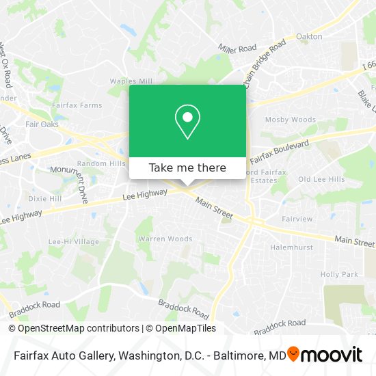 Fairfax Auto Gallery map