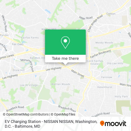 EV Charging Station - NISSAN NISSAN map