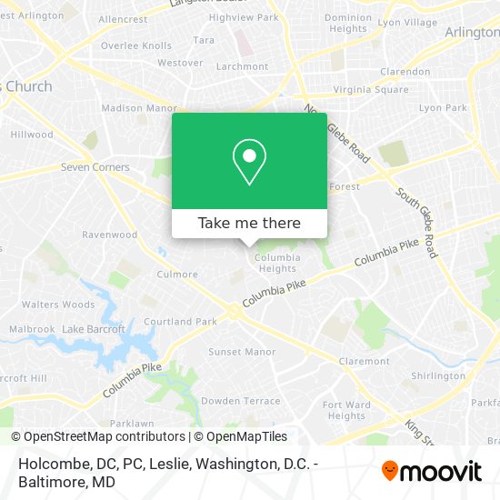 Holcombe, DC, PC, Leslie map