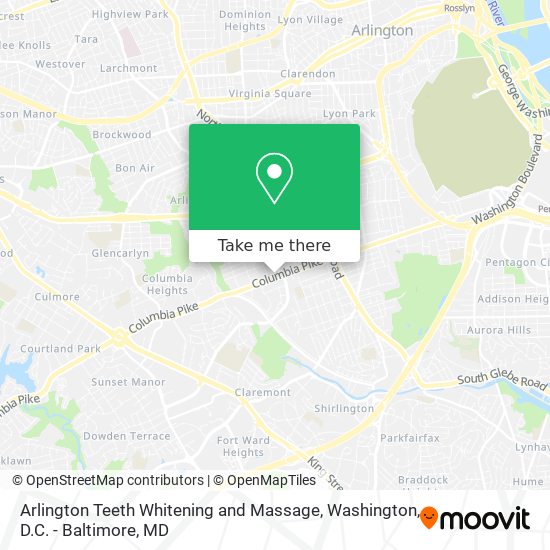 Arlington Teeth Whitening and Massage map