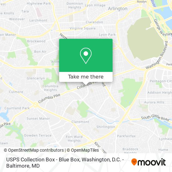 Mapa de USPS Collection Box - Blue Box