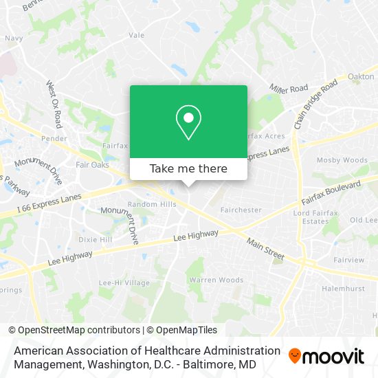 American Association of Healthcare Administration Management map