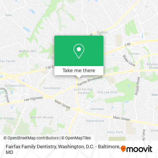 Fairfax Family Dentistry map