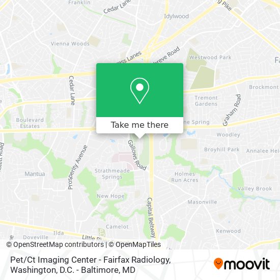 Mapa de Pet / Ct Imaging Center - Fairfax Radiology