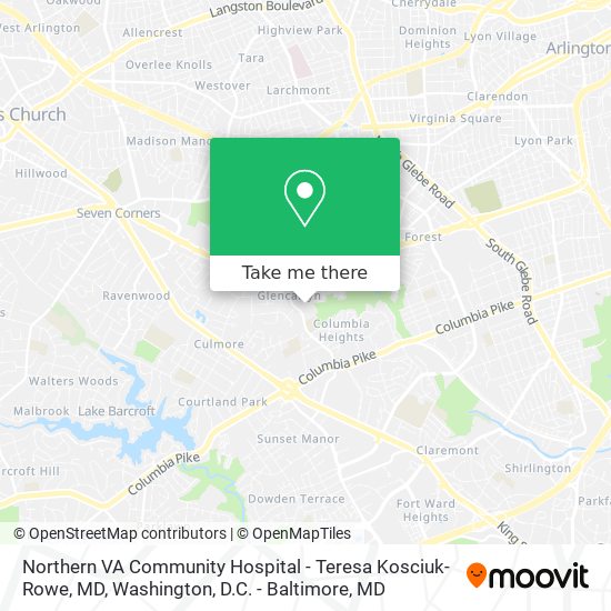 Mapa de Northern VA Community Hospital - Teresa Kosciuk-Rowe, MD