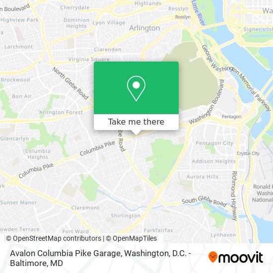 Avalon Columbia Pike Garage map