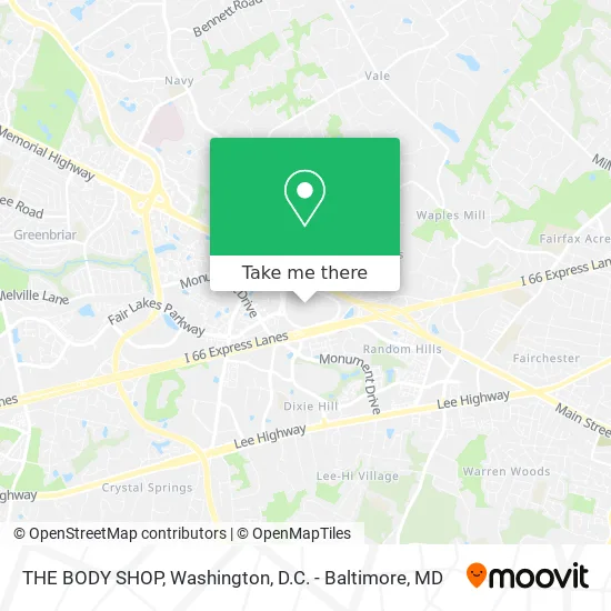 THE BODY SHOP map