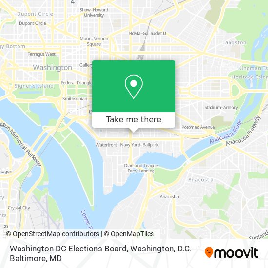 Mapa de Washington DC Elections Board