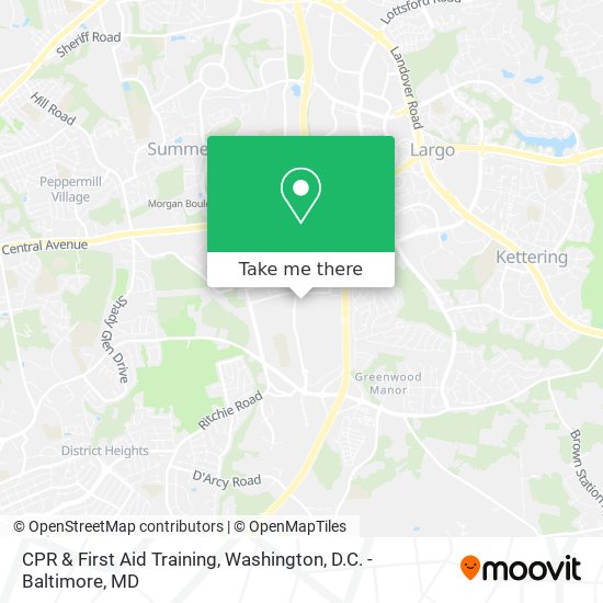 CPR & First Aid Training map