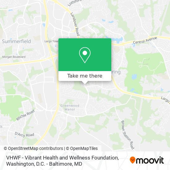 Mapa de VHWF - Vibrant Health and Wellness Foundation