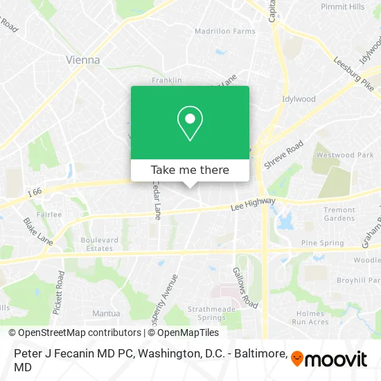 Peter J Fecanin MD PC map