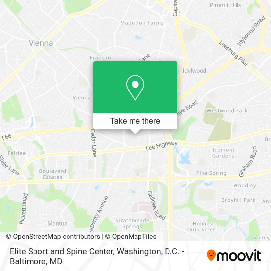 Elite Sport and Spine Center map