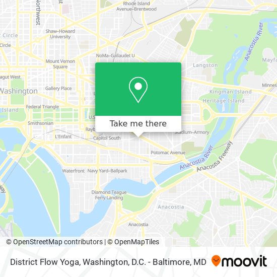 District Flow Yoga map