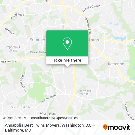 Mapa de Annapolis Best Twins Movers