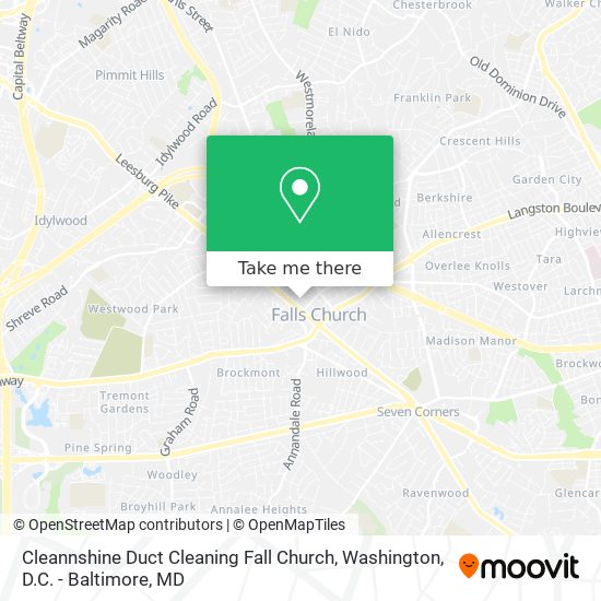 Mapa de Cleannshine Duct Cleaning Fall Church