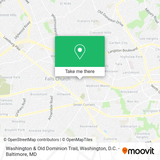 Washington & Old Dominion Trail map