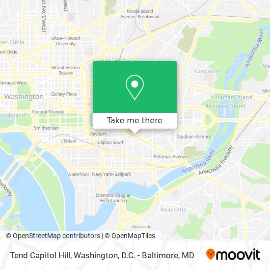 Tend Capitol Hill map