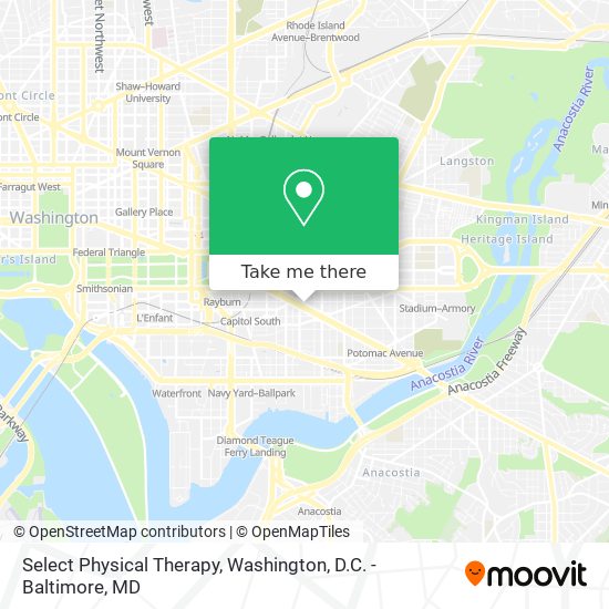 Mapa de Select Physical Therapy