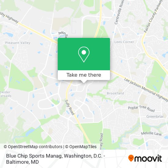 Blue Chip Sports Manag map