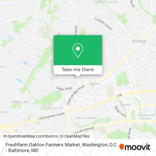 Freshfarm Oakton Farmers Market map