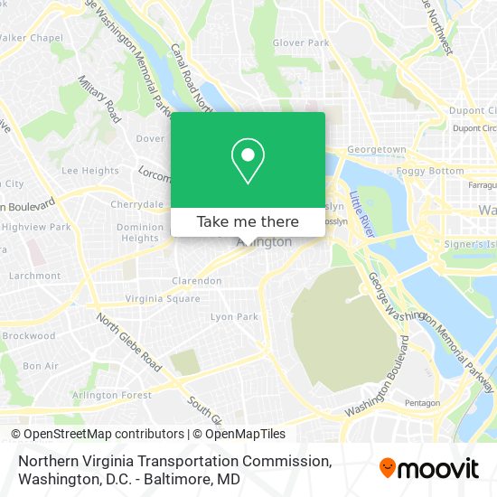 Northern Virginia Transportation Commission map