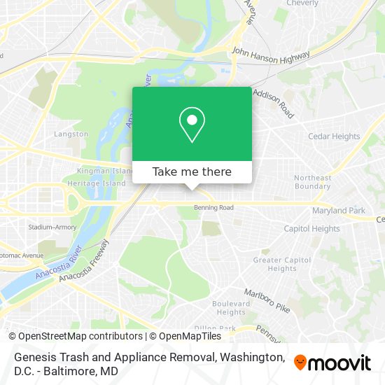 Genesis Trash and Appliance Removal map